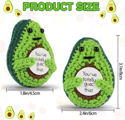 Positive Energy Crochet Doll Pocket Hug Handmade Knitted Plush Potato Plant Avocado Bee Turtle Duck Funny Emotional Support Gift