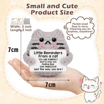 Positive Energy Crochet Doll Pocket Hug Handmade Knitted Plush Potato Plant Avocado Bee Turtle Duck Funny Emotional Support Gift