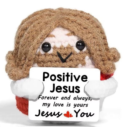 Positive Energy Crochet Doll Pocket Hug Handmade Knitted Plush Potato Plant Avocado Bee Turtle Duck Funny Emotional Support Gift