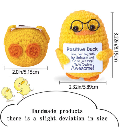 Positive Energy Crochet Doll Pocket Hug Handmade Knitted Plush Potato Plant Avocado Bee Turtle Duck Funny Emotional Support Gift