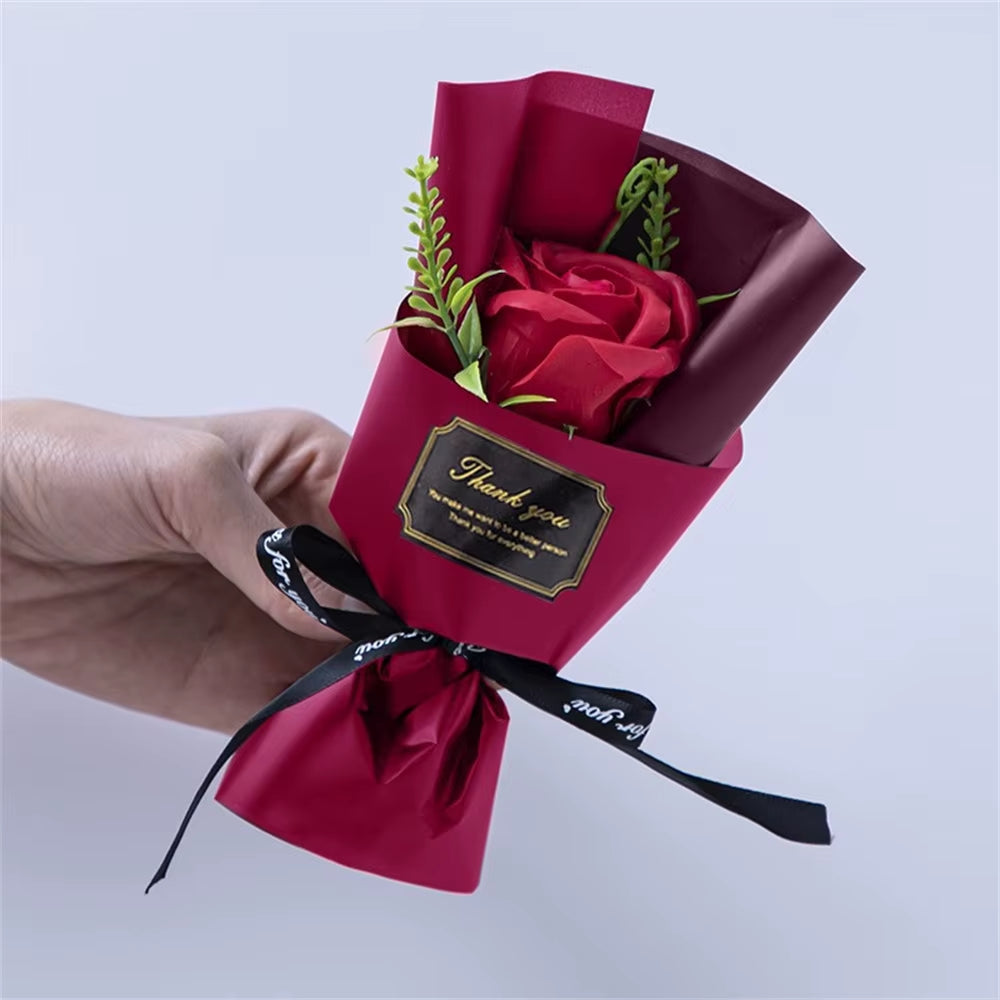 Mini Rose Soap Flower Bouquet Home Wedding Decorations Artificial Flowers Valentine'S Day Birthday Thanksgiving Festival Gift